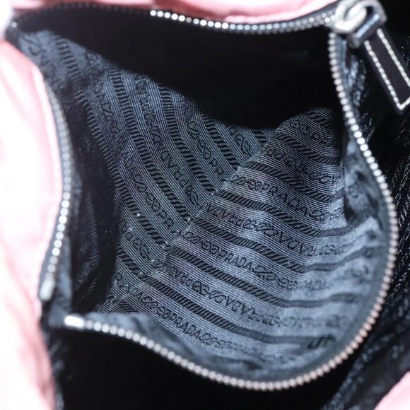 PRADA Chain Shoulder Bag Nylon Pink Silver Auth 125615 - Picture 11 of 16